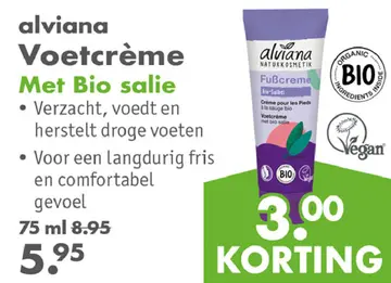Aanbieding: alviana Voetcrème Met Bio salie