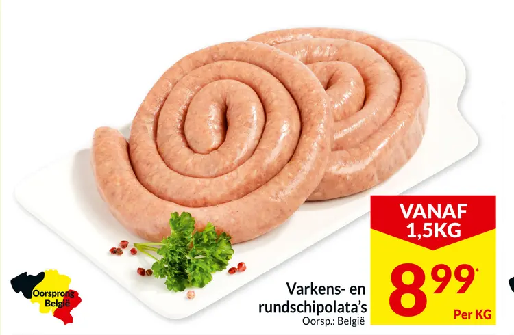 Promotie: Varkens- en rundschipolata's