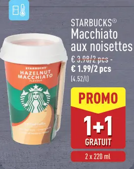 Offre: STARBUCKS® Macchiato aux noisettes
