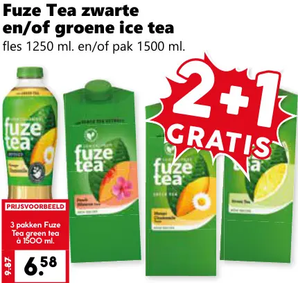 Aanbieding: Zwarte en/of groene ice tea