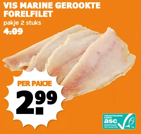 Aanbieding: Gerookte forelfilet