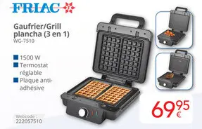Offre: Gaufrier/Grill plancha (3 en 1)