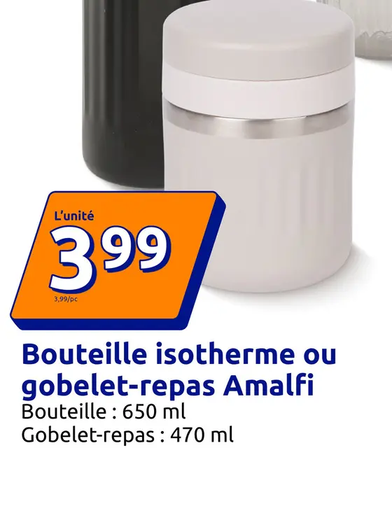 Offre: Bouteille isotherme ou gobelet-repas
