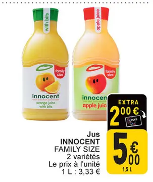 Offre: Jus INNOCENT FAMILY SIZE
