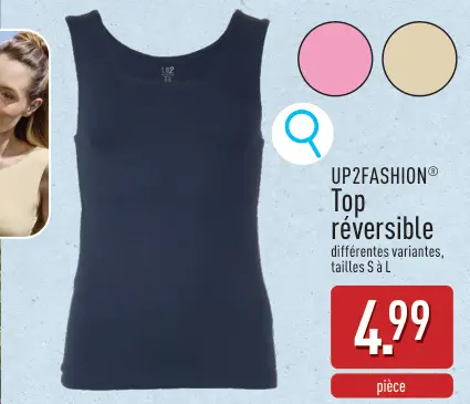 Offre: Top réversible