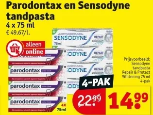 Aanbieding: Parodontax en Sensodyne tandpasta