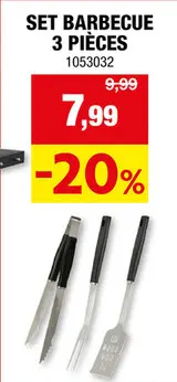 Offre: Garden Plus set barbecue 3 pièces