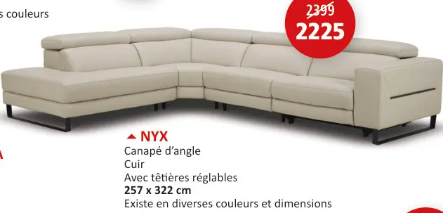 Offre: Canapé d'angle