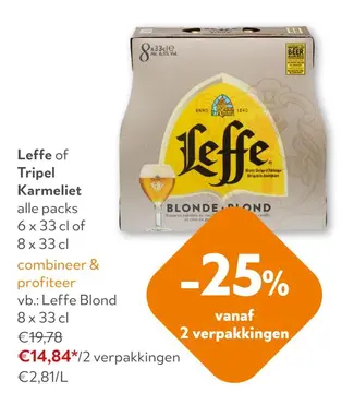 Aanbieding: Leffe of Tripel Karmeliet