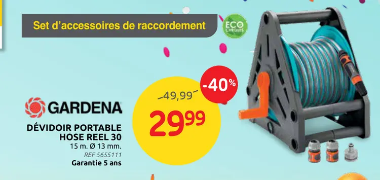 Promotie: Dévidoir portable hose reel 30
