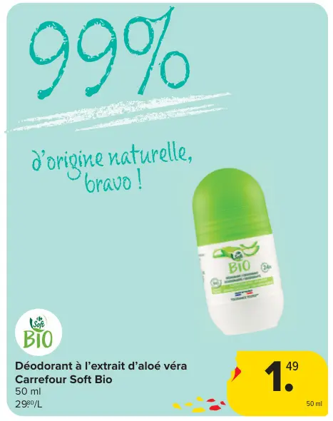 Offre: Déodorant à l'extrait d'aloé véra