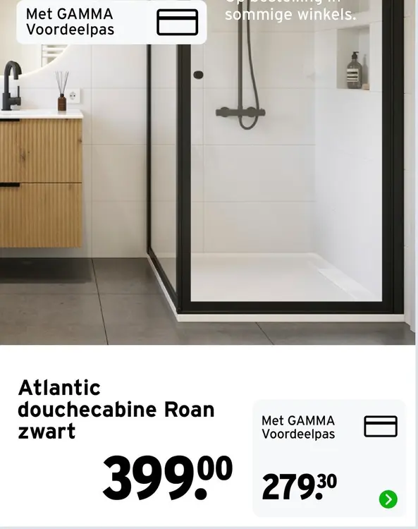 Aanbieding: Atlantic douchecabine Roan zwart