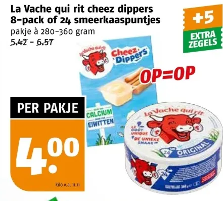 Aanbieding: Cheez dippers of smeerkaaspuntjes