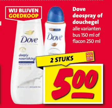Aanbieding: Dove deospray of douchegel