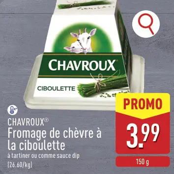 Offre: Fromage de chèvre à la ciboulette