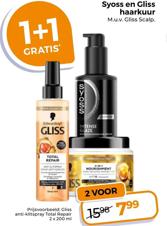 Aanbieding: Syoss en Gliss haarkuur