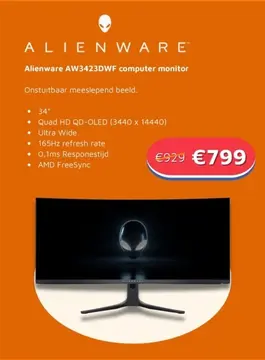 Aanbieding: Alienware AW3423DWF computer monitor