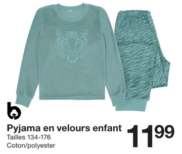 Offre: Pyjama en velours enfant