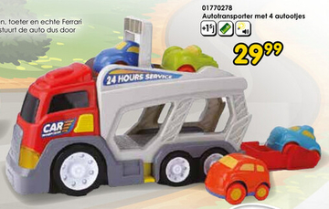 Aanbieding: Autotransporter met 4 autootjes