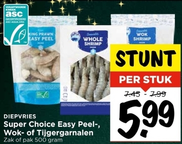 Aanbieding: Super Choice Easy Peel-, Wok- of Tijgergarnal