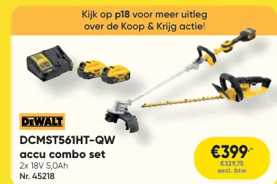 Promotie: DCMST561HT-QW accu combo set