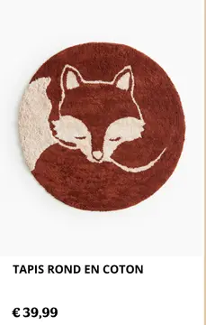 Offre: Tapis rond en coton