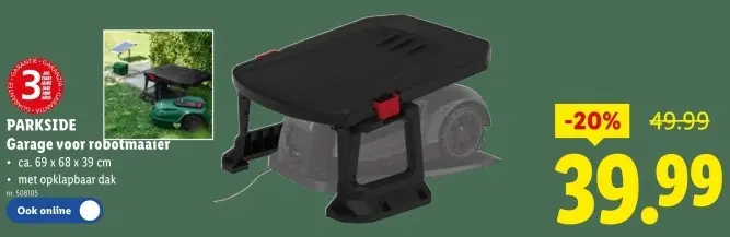 Promotie: Garage voor robotmaaier