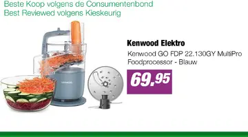 Aanbieding: Kenwood GO FDP 22.130GY MultiPro Foodprocessor - Blauw