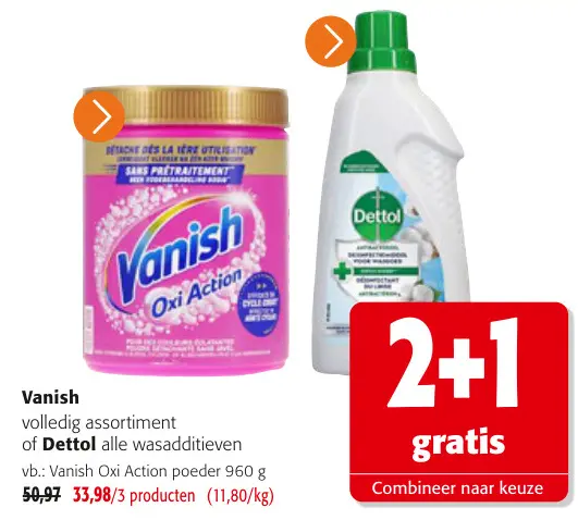 Promotie: Vanish of Dettol alle wasadditieven