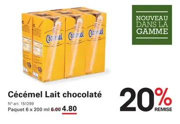 Offre: Cécémel Lait chocolaté