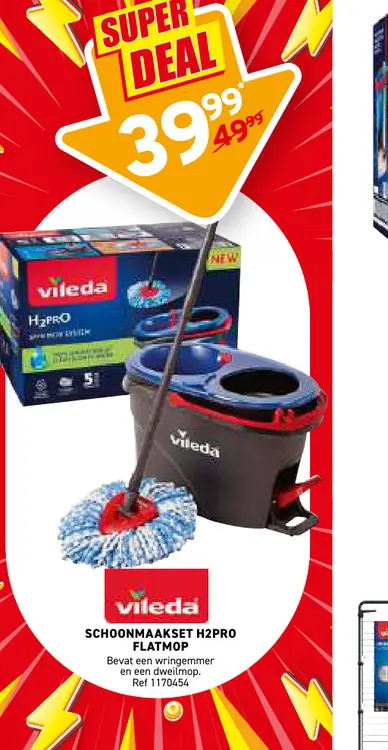 Promotie: Schoonmaakset h2pro flat mop