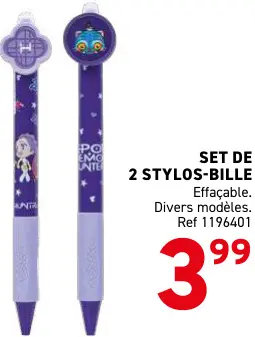 Offre: Kpop Demon Hunters Set de 2 stylos-bille