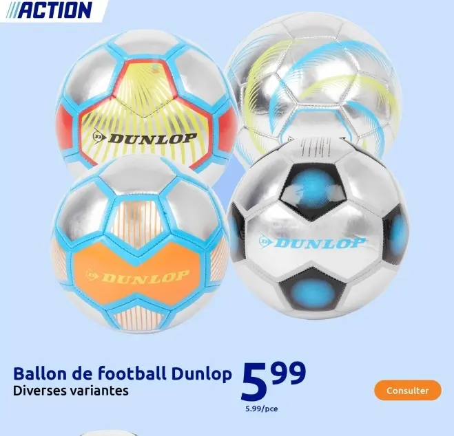 Offre: Ballon de football Dunlop