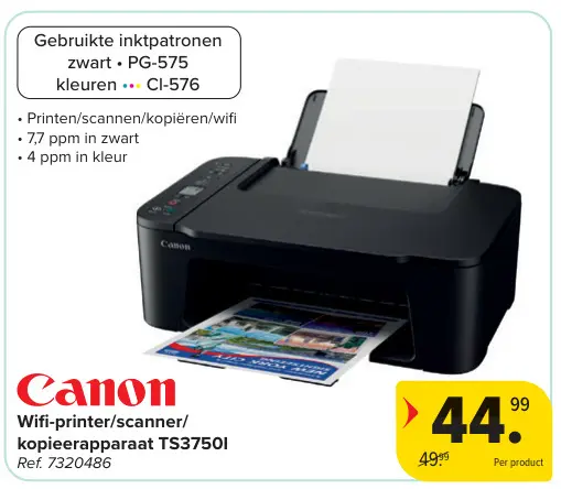 Promotie: Wifi-printer/scanner/kopieerapparaat TS3750I