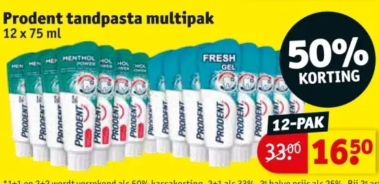 Aanbieding: tandpasta multipak