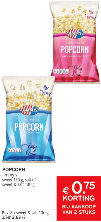 Promotie: Popcorn sweet of sweet & salt