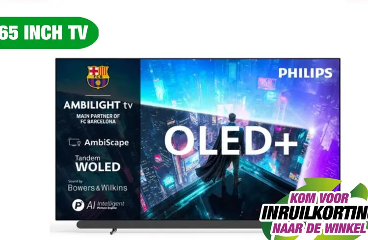 Aanbieding: Philips 65OLED911 4k OLED+ Ambilight TV 65 inch (2026) - geluid van Bowers & Wilkins