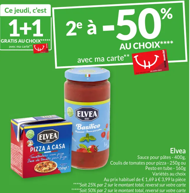 Offre: Sauce pour pâtes, Coulis de tomates pour pizza