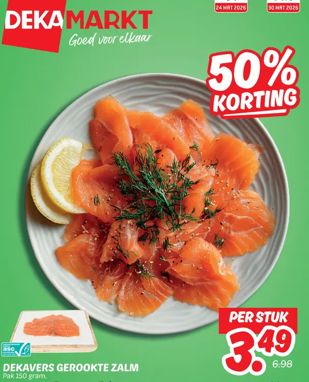 Aanbieding: Dekavers gerookte zalm