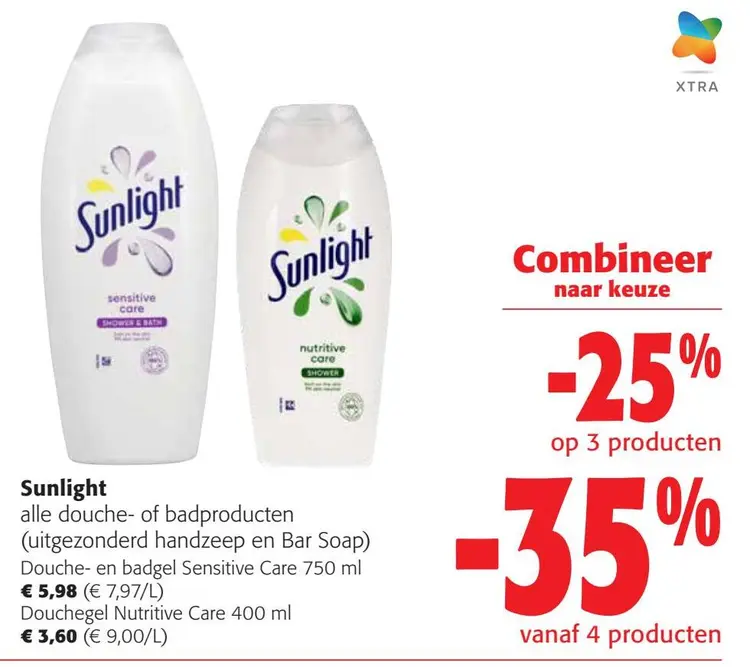 Aanbieding: Sunlight alle douche- of badproducten