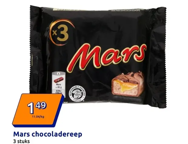Promotie: Mars chocoladereep