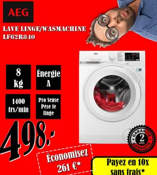 Aanbieding: LAVE LINGE/WASMACHINE LF62R840