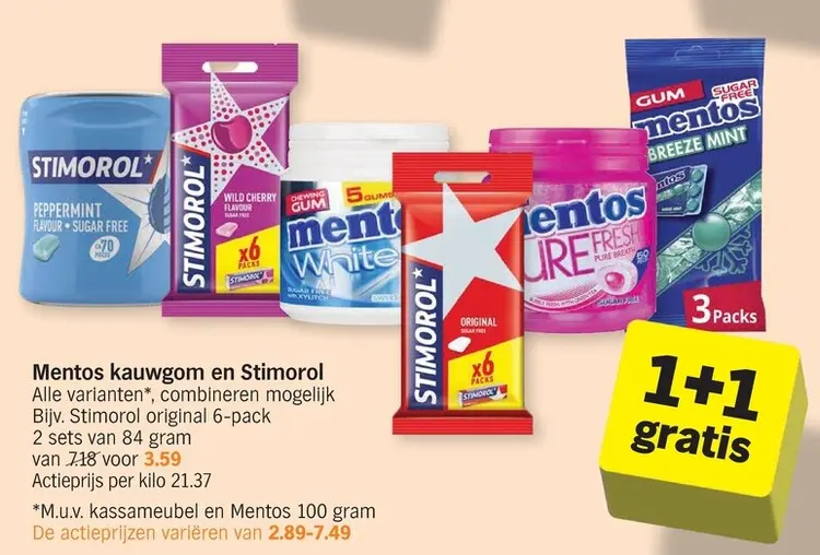 Promotie: Mentos kauwgom en Stimorol