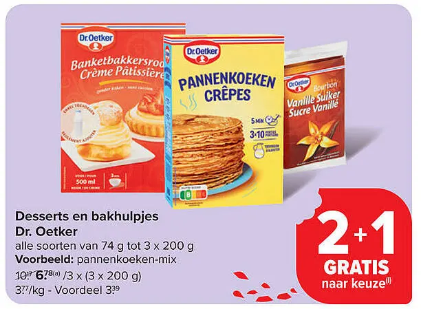 Aanbieding: Desserts en bakhulpjes