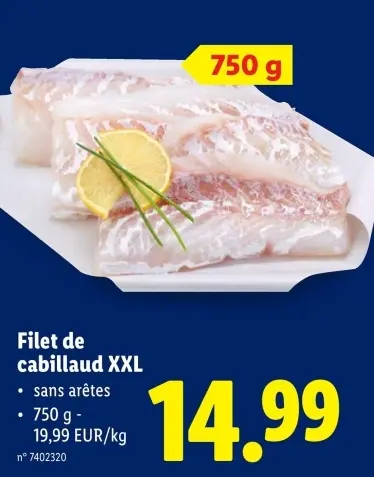 Offre: Filet de cabillaud XXL
