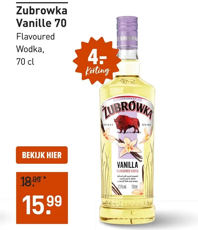 Aanbieding: Zubrowka Vanille