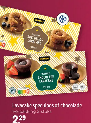 Aanbieding: Lavacake speculoos of chocolade
