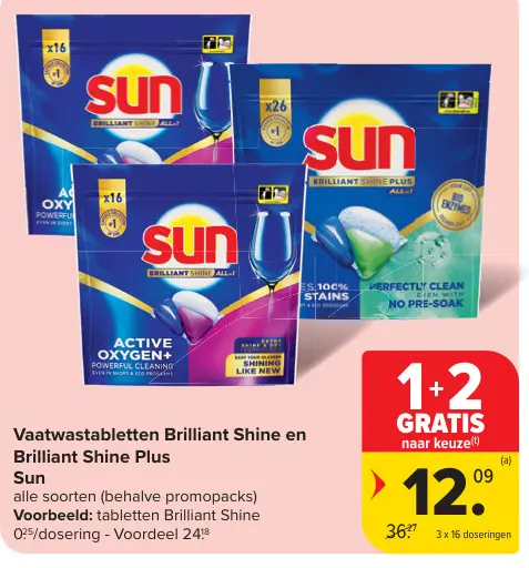 Promotie: Vaatwastabletten Brilliant Shine en Brilliant