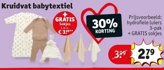 Aanbieding: Kruidvat babytextiel