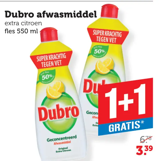 Aanbieding: Dubro afwasmiddel